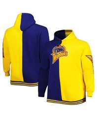 ミッチェルネス メンズ アウター パーカー・スウェットール Mitchell Ness Mens Navy Golden State Warriors Big and Tall Hardwood Clのサムネイル