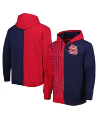 ミッチェルネス メンズ アウター パーカー・スウェット フリース Mitchell Ness Mens Red Navy St Louis Cardinals Fleece FullZip Hoodiのサムネイル