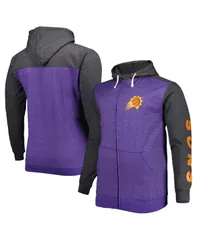 ファナティクス メンズ アウター パーカー・スウェット トール ダウン パーカー Fanatics Mens Purple Heathered Black Phoenix Suns Big and Tのサムネイル
