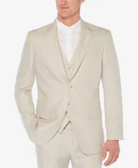 ペリーエリス メンズ アウター ジャケット・ブルゾン ブレザー リネン Perry Ellis Mens Herringbone Linen Blazer Naturalinenのサムネイル