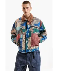 デジグアル メンズ アウター ジャケット・ブルゾン パッチワーク Desigual Mens Patchwork Jacket Off white オフホワイトのサムネイル