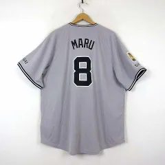 ナイキ NIKE 希少 読売ジャイアンツ GIANTS 2025 ビジター レプリカユニフォーム 丸 佳浩 8番 MARU チャンピオンパッチ 読売巨人軍 応援ユニフォーム XL グレー 黒 タグ付 美品 国内正規品のサムネイル