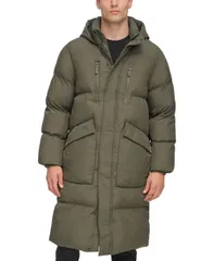 ダナ キャラン ニューヨーク メンズ アウター ジャケット・ブルゾン キルティング パーカー DKNY Mens Quilted Hooded Duffle Parka Olive オリーブのサムネイル