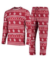 コンセプツ スポーツ メンズ アウター ニット・セーター Conceptsport Mens Crimson Oklahoma Sooners Ugly Sweater Knit Long Sleev