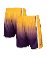 ミッチェルネス メンズ ボトムス ハーフパンツ・ショーツ ショートパンツ Mitchell Ness Mens Gold and Purple Los Angeles Lakers 200910 Haのサムネイル