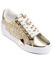 カール ラガーフェルド レディース シューズ スニーカー レース KARL LAGERFELD PARIS Womens Melora LaceUp Sneakers Cream Gold クリームのサムネイル
