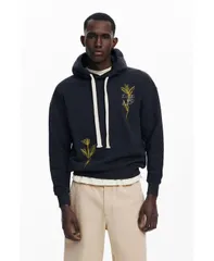 デジグアル メンズ アウター ニット・セーター パーカー Desigual Mens Hoodie with embroidery Black ブラックのサムネイル