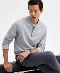 アルファニ メンズ アウター ニット・セーター パイル スウェット シャツ Alfani Mens Long Sleeve QuarterSnap French Terry Sweatshirt Ziのサムネイル