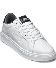 カール ラガーフェルド メンズ シューズ スニーカー レザー KARLAGERFELD PARIS Mens Leather Side Karl Sneaker White ホワイトのサムネイル