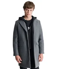 ダナ キャラン ニューヨーク メンズ アウター ジャケット・ブルゾン コート DKNY Mens Removable Hood NotchLapel Coat Charcoal チャコールのサムネイル