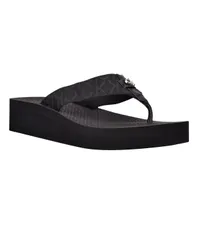 カルバンクライン レディース シューズ サンダル プラットフォーム Calvin Klein Womens Meena Casual Platform FlipFlop Sandals Black ブのサムネイル