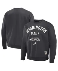 ステイプル メンズ アウター パーカー・スウェット プラスサイズ シャツ Staple Mens NBA x Anthracite Washington Wizards Plush Pulloverのサムネイル