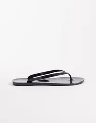 エイソス レディース シューズ サンダル ASOS DESIGN Foxton jelly flip flops Black ブラックのサムネイル