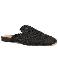 ナインウェスト レディース シューズ スリッポン・ローファー Nine West Womens Camella Woven Flat SlipOn Mules Black ブラックのサムネイル