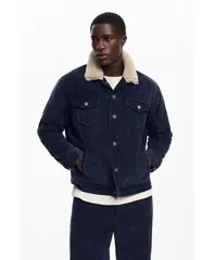 デジグアル メンズ アウター ジャケット・ブルゾン コーデュロイ Desigual Mens Corduroy jacket with faux shearling collar No Colorのサムネイル
