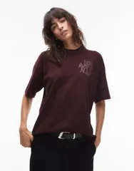 オールセインツ レディース トップス Tシャツ AllSaints Orlando Etta Tshirt Oxblood red レッドのサムネイル