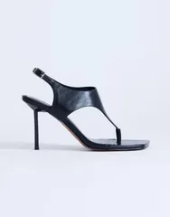 トップショップ レディース シューズ サンダル ヒール Topshop Sandy flip flop heeled sandals Black ブラックのサムネイル