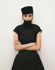 トップショップ レディース トップス タンクトップ ハイネック シアー Topshop high neck grown on shoulder sheer organza top part of aのサムネイル