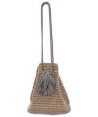 ラドロー LUDLOWラフィア タッセルポシェット 巾着バッグ フリンジ