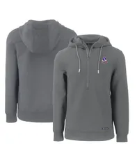 カッターアンドバック メンズ アウター パーカー・スウェット Cutter Buck Mens Gray New England Patriots Throwback Roam Eco HalfZipのサムネイル