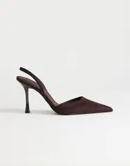 トップショップ レディース シューズ パンプスエード ヒール Topshop Angel faux suede heeled pumps in chocolate チョコレートのサムネイル