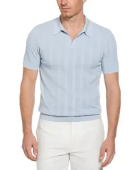 ペリーエリス メンズ トップス ポロシャツ Perry Ellis Mens Johnny Collar Stripe Polo Shirt Kentucky Blue ブルーのサムネイル