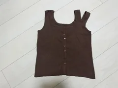 Kastane タンクトップ 肩スリットあき ブラウンのサムネイル
