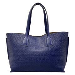 良好品 LOEWE ロエベ アナグラム リピート エンボス トートバッグ 
