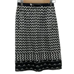 LOUIS VUITTON(ルイヴィトン) スカート サイズ34 S レディース - RW081A WMSK15SBJ 黒×白×マルチ ひざ丈/錨（アンカー）のサムネイル