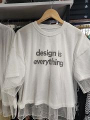♥️新品タグ付♥️MICALLE MICALLE 異素材切替Tシャツプルオーバー 白