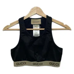 GUCCI(グッチ) タンクトップ サイズXS レディース美品  - 672401 黒×ベージュ XS/フィットネスウェアのサムネイル