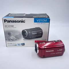 Panasonic  パナソニック デジタルハイビジョンビデオカメラ 撮影機器 HC-V210M ビデオカメラ  レッド 中古【動×】のサムネイル