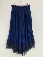 axes femme アクシーズファム ロングスカート M ネイビー レディース