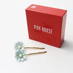 ピンクハウス PINK HOUSE フラワーモチーフ ヘアピン 2つセット ゴールド┃ヘアアクセサリー お花型【2400014996838】のサムネイル