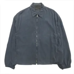 美品 PRADA プラダ 24ss トライアングルパッチ シルク ブルゾン ジャケット ラフシモンズ期 M ネイビー メンズ 古着 中古 USEDのサムネイル