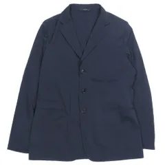 未使用 HERMES エルメス 21SS ナイロン ストレッチ テーラードジャケット ブレザー 3B ノーベント 52 ネイビー メンズ 古着 中古 USEDのサムネイル