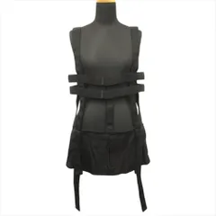 新品同様 COMME des GARCONS コムデギャルソン 14ss ボンテージ ジャンパー スカート ワンピース ドレス サロペット ハーネス シルク S 黒 レディース 古着 中古 USEDのサムネイル