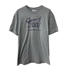 ～00s Hanes 半袖 プリントTシャツ L グレー ヘインズ プルオーバー ～00年代 両面プリント カットソー 夏物 a805-7037のサムネイル