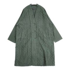 maison de soil ブロックpt キルティングロングコート グレージュ