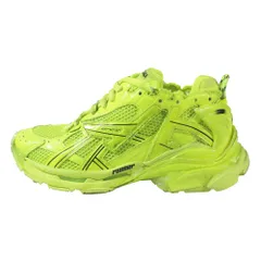 美品 BALENCIAGA バレンシアガ RUNNER ランナー ローカット スニーカー ヴィンテージ 677403 靴 シューズ ネオンイエロー 42/27.5cm メンズ 古着 中古 USED 美品 BALENCIAGA バレンシアガ RUNNER ランナー ローカット スニーカー