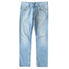 良品 PRADA プラダ 13SS デニム パンツ テーパードフィット ボタンフライ アーカイブ W31 青 ブルー メンズ 古着 中古 USEDのサムネイル