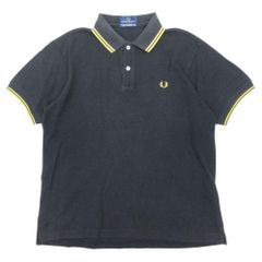 FRED PERRY 90sポロシャツ M12 英国製 ブラック×イエロー 38 - メルカリ