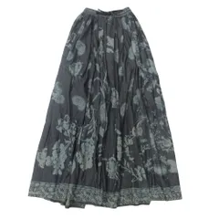 未使用 Christian Dior クリスチャンディオール ボタニカル プリント ロング イージー スカート ペイズリー 38 ネイビー レディース 古着 中古 USEDのサムネイル