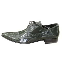 美品 D&G ディーアンドジー ドルガバ パテントレザー ドレスシューズ ダービー 外羽根式 革靴 39.5/26.5cm ダークグリーン メンズ 古着 中古 USEDのサムネイル