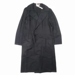 美品 Y's Yohji Yamamoto ワイズ ヨウジヤマモト 06ss コットンリネン ボタンレス チェスターコート ロングジャケット アウター 2 黒 レディース 古着 中古 USEDのサムネイル