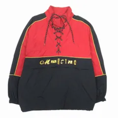 新品同様 Martine Rose マーティン ローズ 25ss レースアップ ウィンドブレーカー プルオーバー ブルゾン ロゴ 刺繍 M ボルドー ブラック メンズ 古着 中古 USEDのサムネイル