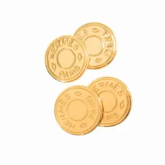 美品 HERMES エルメス セリエ ラウンド チェーン カフス ボタン カフリンクス スーツアクセサリー イエローゴールド メンズ 古着 中古 USEDのサムネイル