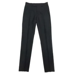 未使用 DIOR HOMME ディオール・オム ウールモヘア トラウザーパンツ センタープレス ノータック スラックス 44 黒 ブラック メンズ 古着 中古 USEDのサムネイル