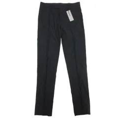 未使用 DIOR HOMME ディオール・オム ウール トラウザーパンツ センタープレス ノータック スラックス 48 黒 ブラック メンズ 古着 中古 USEDのサムネイル