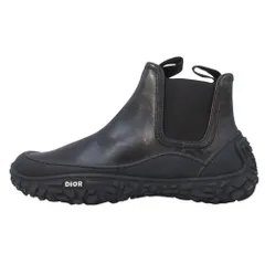 未使用 DIOR HOMME ディオール・オム 21aw B28 サイドゴアブーツ チェルシーブーツ レザー シューズ 40/25.0 黒 ブラック メンズ 古着 中古 USEDのサムネイル